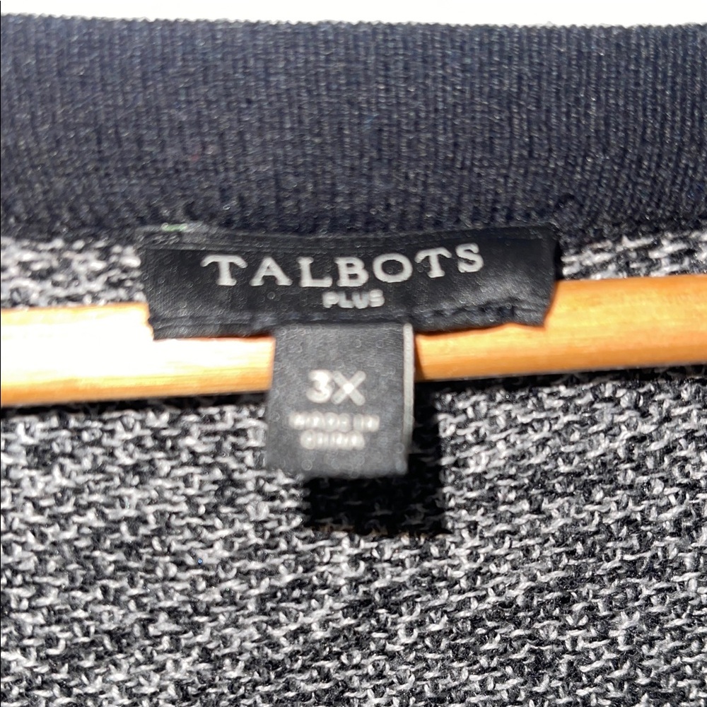Talbots Black and Gray Long Sleeve Sweater Dress - Picture 3 of 6